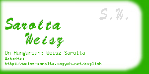 sarolta weisz business card